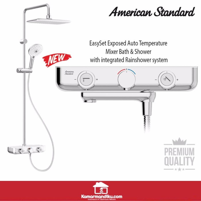 

American Standard Easy Set Exposed Bathshower Integrated Rain System