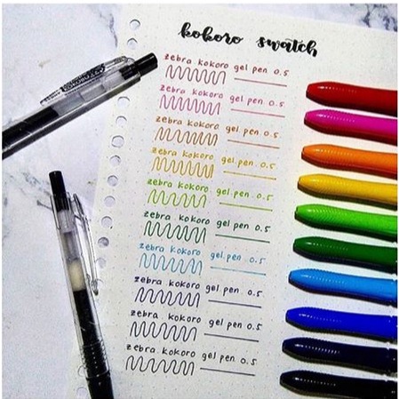 

TERLARIS! Pulpen Gel Kokoro Zebra Colours - 0.5MM