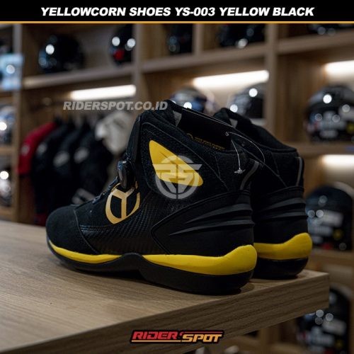 Baru  Riding Shoes Yellowcorn Ys-003 Yellow Black Sepatu Yellow Corn