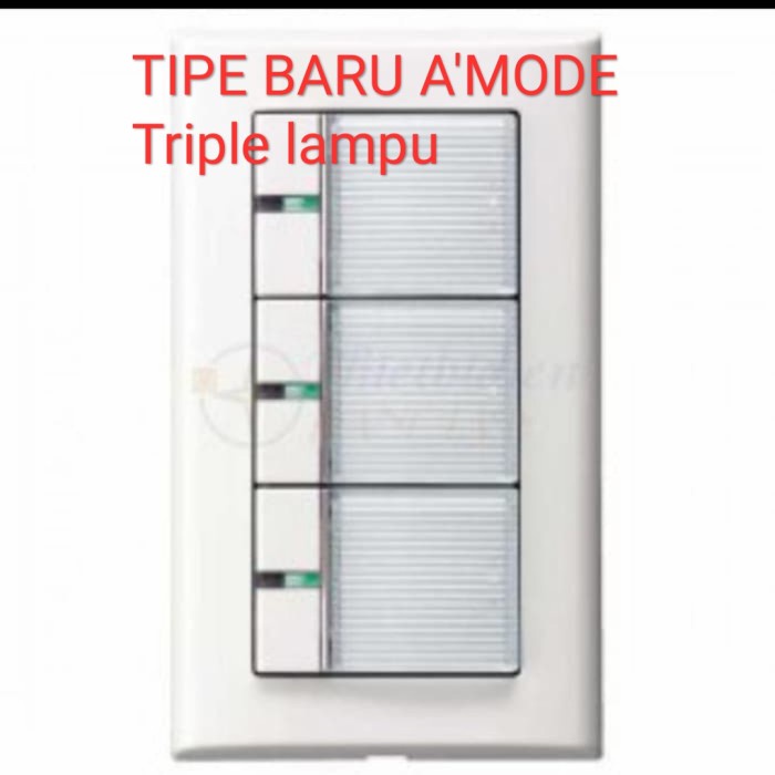 Panasonic Cosmo Art Saklar Triple Lampu / Saklar Triple illuminasi