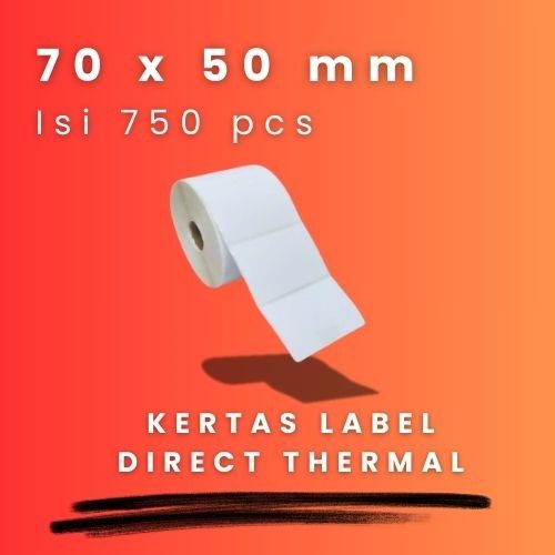 

DT 70 X 50 - 1" @750 - 1 Line CORE 1 INCH 70X50MM 70 X 50 MM 7X5 CM 7 X 5 CM BARCODE LABEL THERMAL STICKER STIKER DT 750 PCS