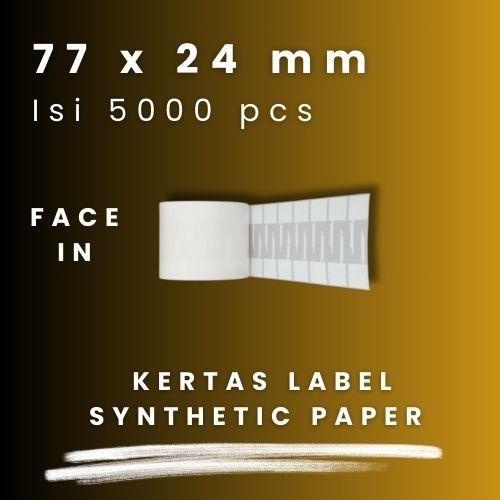 

YP 77 X 24 - 1" @5000 - 2 Line CORE 1 INCH 77X24MM 77 X 24 MM 7,7X2,4 CM 7,7 X 2,4 CM BARCODE LABEL YUPO STICKER STIKER 5000 PCS
