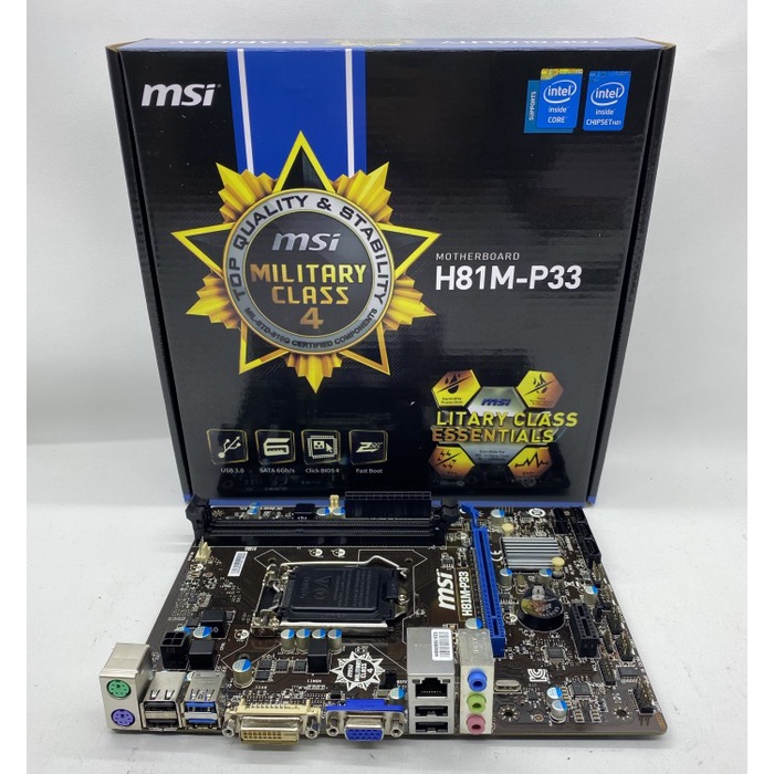 Terbaru Motherboard Msi H81M-P33 Socket 1150