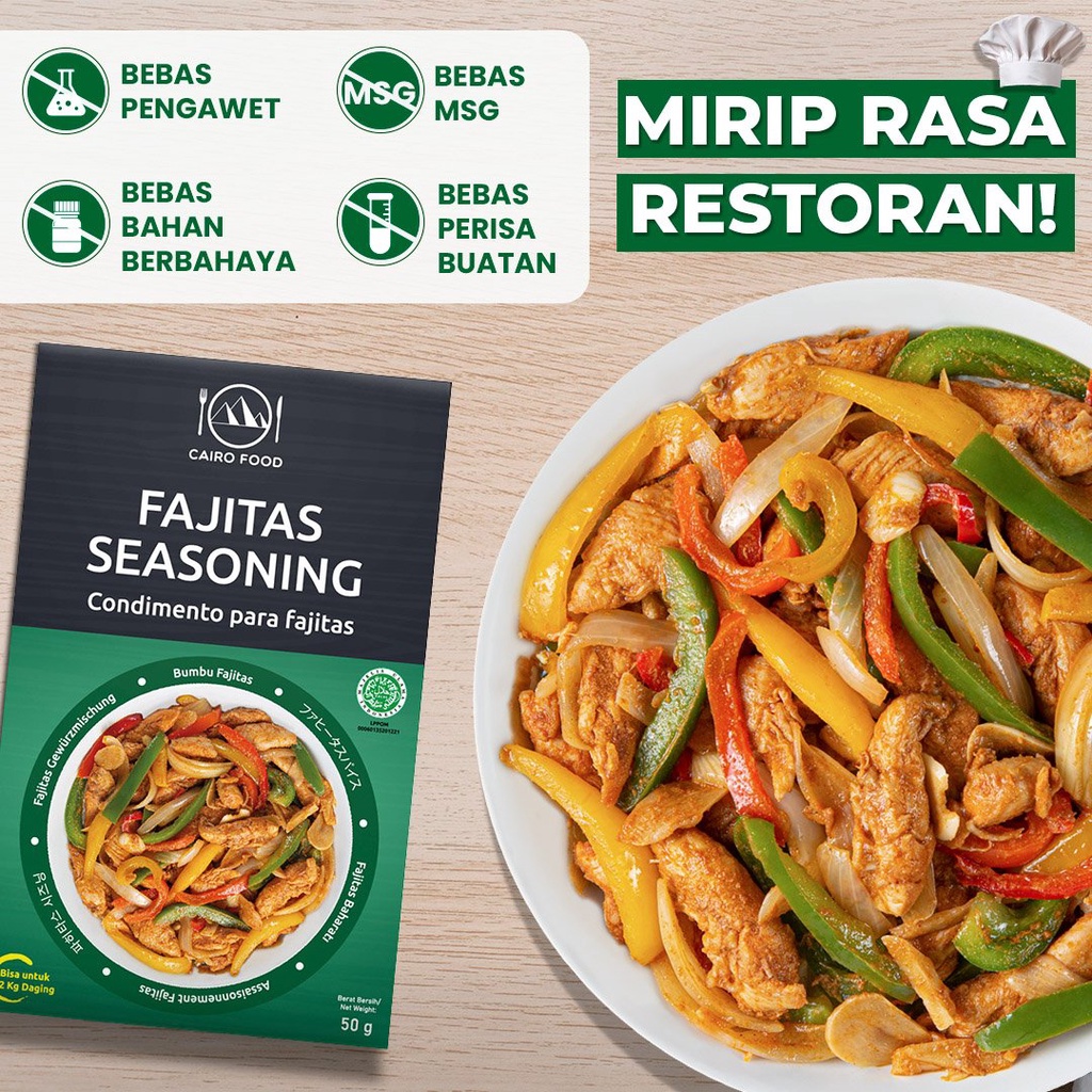 

Bumbu Fajitas Premium Untuk Profesional - Cairo Food