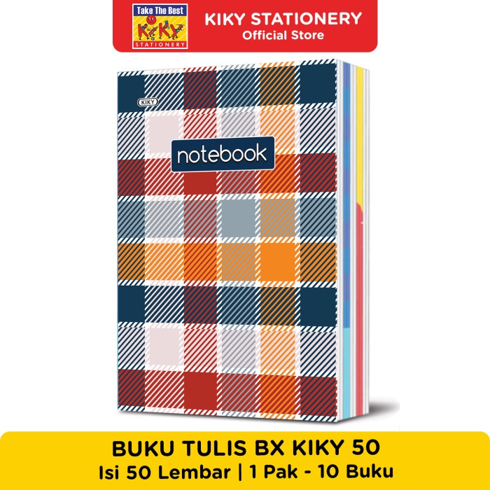 

Kiky Buku Tulis Bx 50 Lembar - 10 Buku / Motif Random