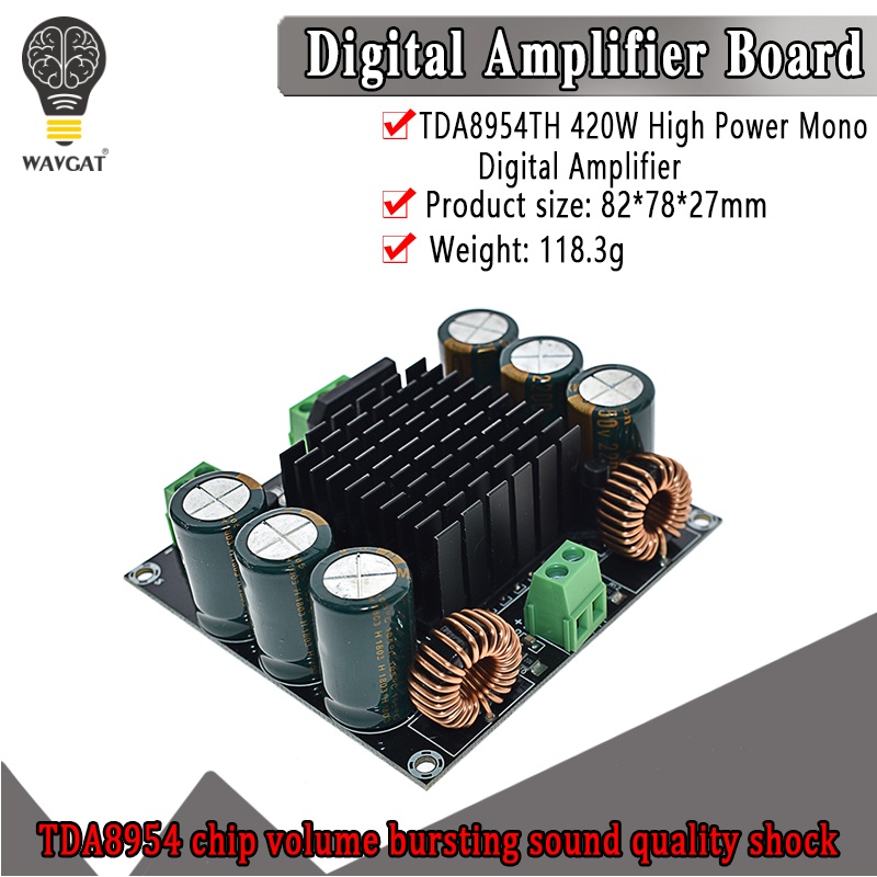 EYE XH-M253 TDA8954TH Core BTL Mode HIFI Class 420W High Power Mono Digital Amplifier Board D3-003