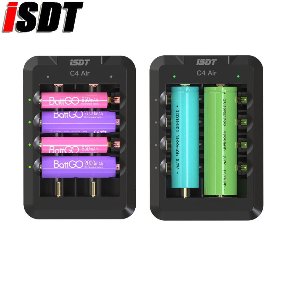CAGA ISDT C4 Air USB Type-C 6-Bay 4A Universal Battery Smart Charger With APP Connection For AA AAA 