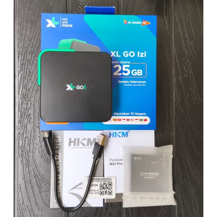 HKM M23PRO M23 PRO MIFI MODEM XL GO IZI FREE 25GB XL PASS LITE ROAMING 10 NEGARA 1TH