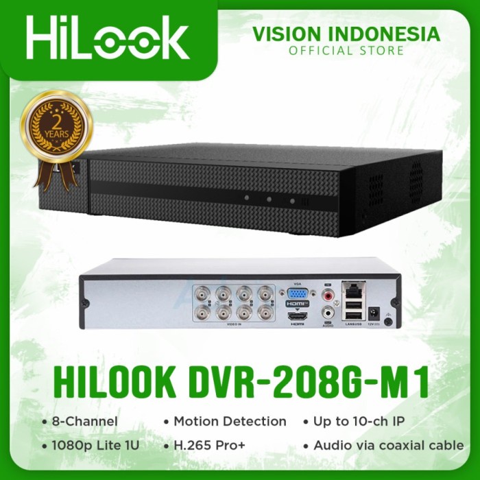 Dvr Hilook Hikvision 8Ch / 8 Channel 1080P Dvr-208G-F1
