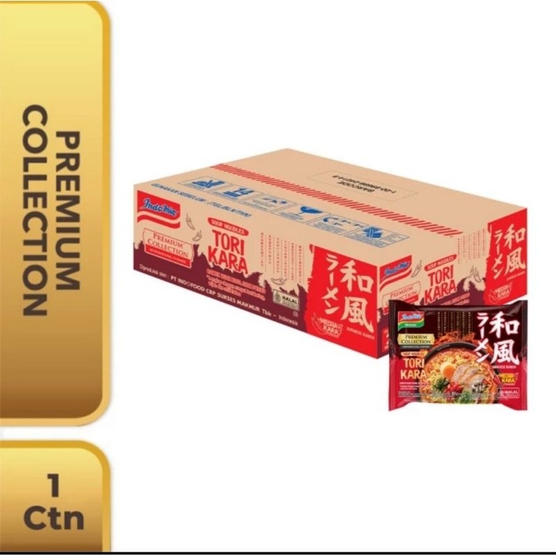 

1 Dus - Indomie premium collection japanese tori kara ramen isi 20 bks