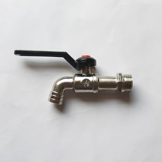 KERAN KRAN BESI GAGANG HITAM 1/2" / KERAN KRAN TEMBOK