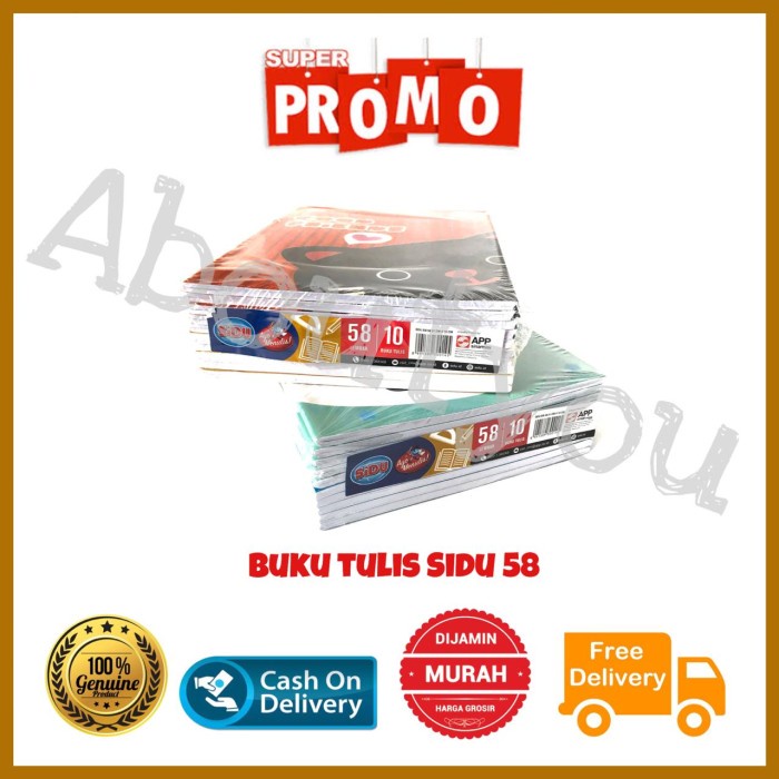 

Promo 10 Pcs Buku Tulis Sekolah Sidu 58 Kuarto Buku Murah Original