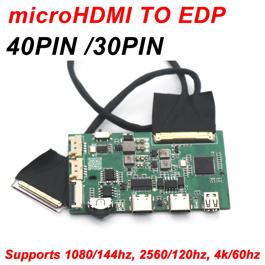 MDA 2K 4K 40PIN HDMI To EDP Driver Board EDP Signal LCD Screen Driver Adapter Portable LED LCD Displ