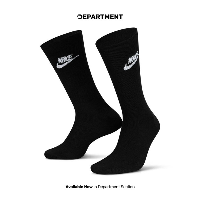 NIKE Kaos Kaki SPORTSWEAR EVERYDAY ESSENTIAL CREW SOCKS 3PK DX5025010 ORI