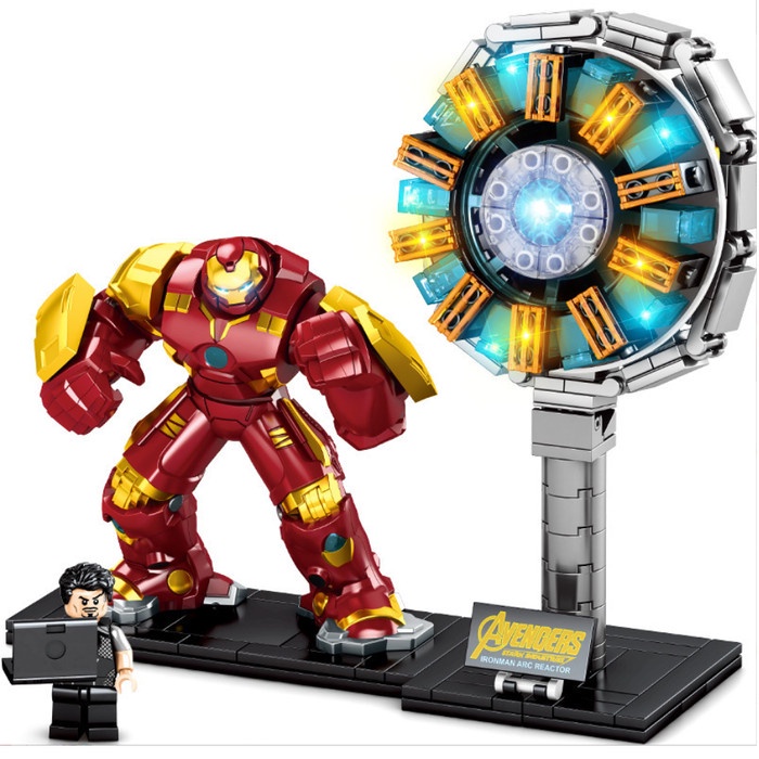 Marvel Ironman Hulkbuster Tony Stark Arc Reactor LED Action Figure MiniY1482