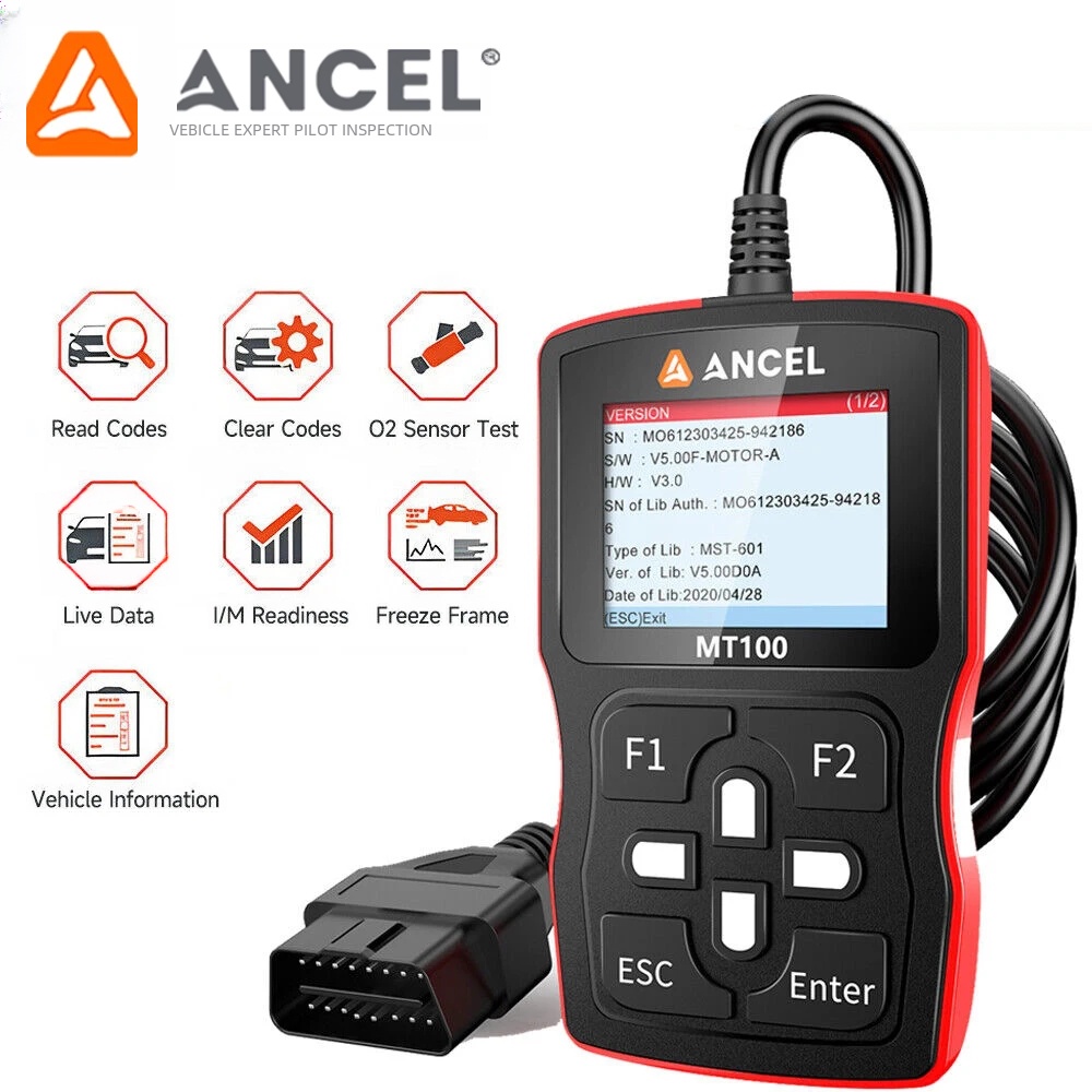 SUTO MT100 Motorcycle Diagnosis Tools Engine ABS System Diagnostic Code Reader OBD2 Motor OBD2 Scann