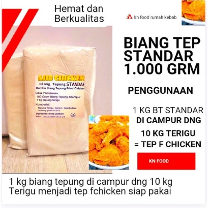 

Biang Tepung bumbu ayam goreng fried chicken / 10 Kg BT Standar