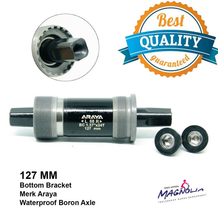 Terlaris Bottom Bracket / BB Axle 127 MM Sepeda MTB / As Tengah Bearing - Araya SALE