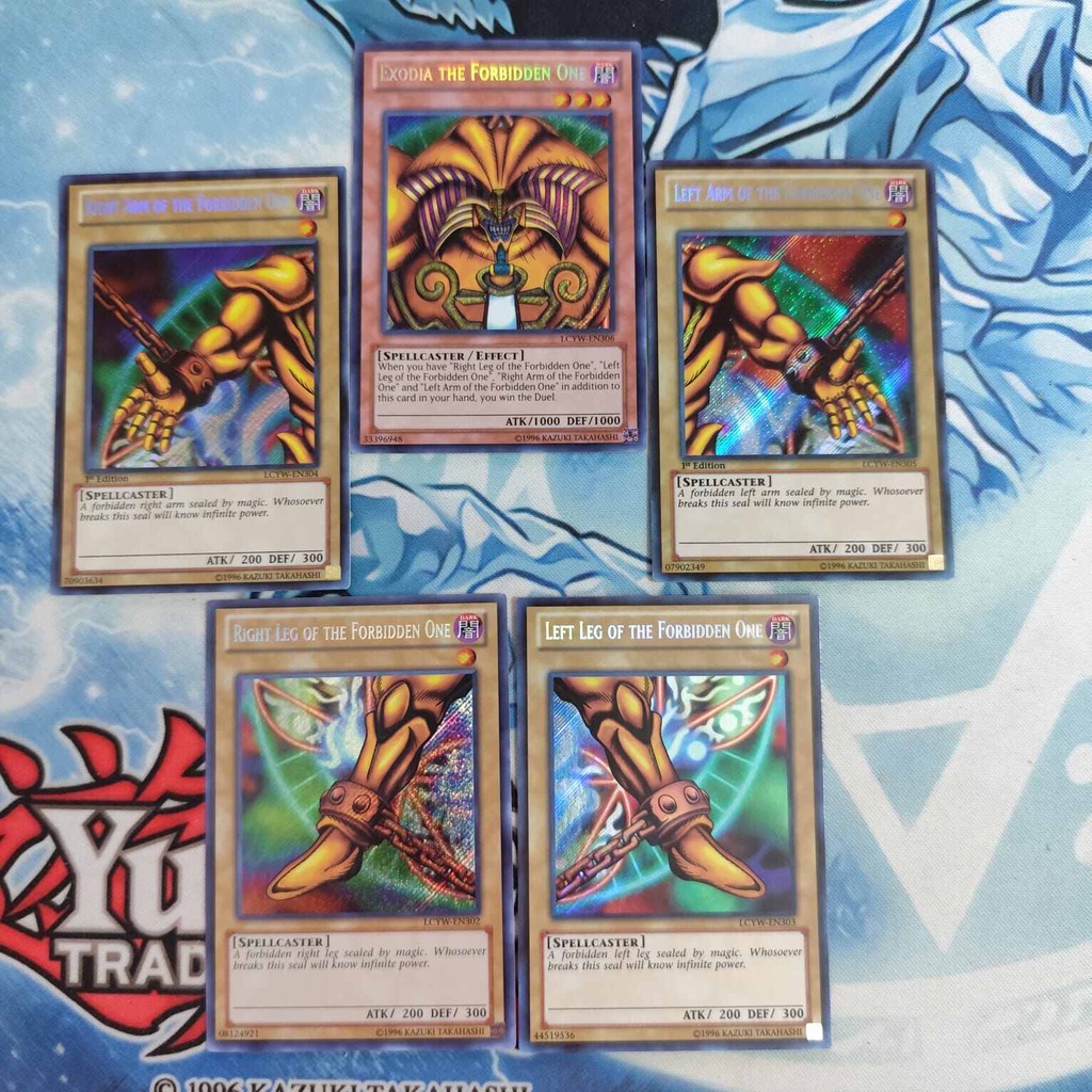 yugioh set exodia the forbidden one LCYW secret rare  original