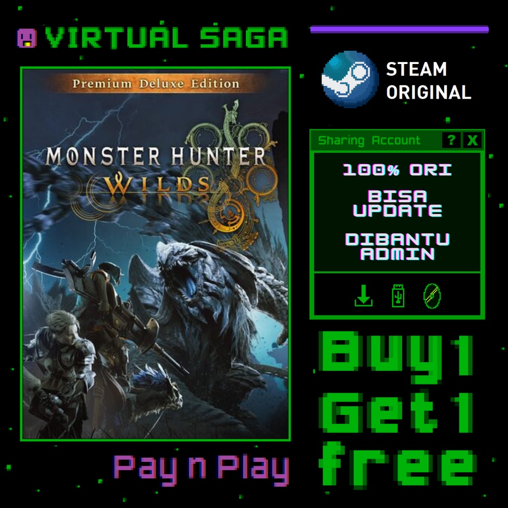 Monster Hunter Wilds Premium Deluxe Edition Sharing PC MH WIlds Game