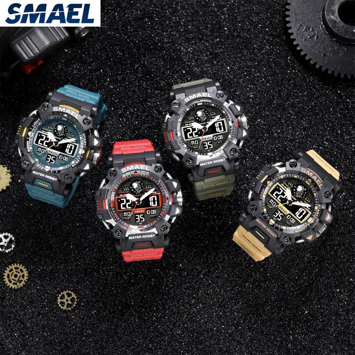Jam Tangan Sport Analog Digital Pria Wanita Merk SMAEL 8078