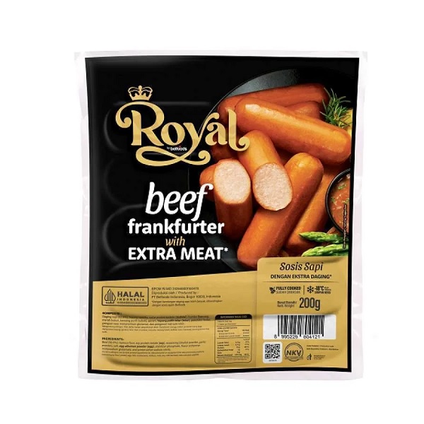 

BELFOODS ROYAL BEEF FRANKFURTER SAUSAGE 200 GR