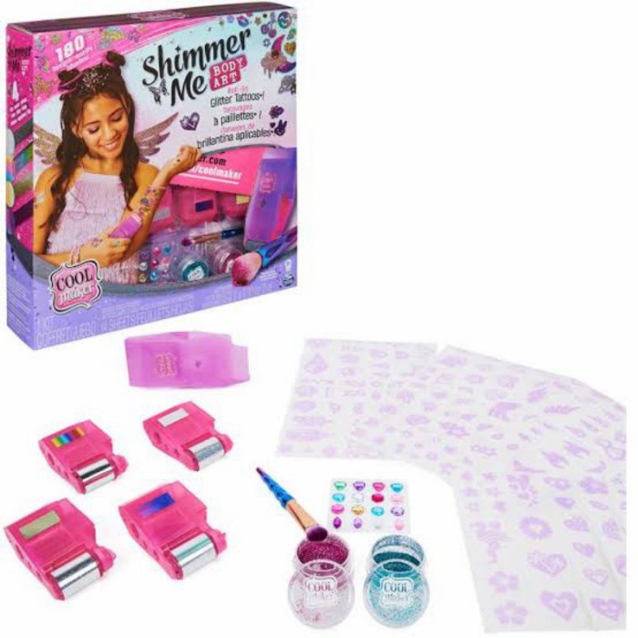 

GO GLAM Cool Maker Shimmer Me Body Art Temporary Tattoo Hiasan Anak