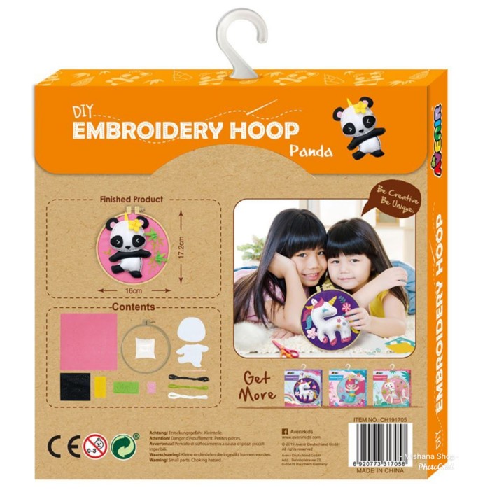 

AVENIR DIY EMBROIDERY HOOP Unicorn Mermaid Mainan Kreatif Menyulam