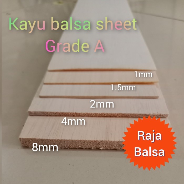 

Flashshow Balsa 4mm x 10cm x 1mtr super ringan, putih & bersih, kualitas expor