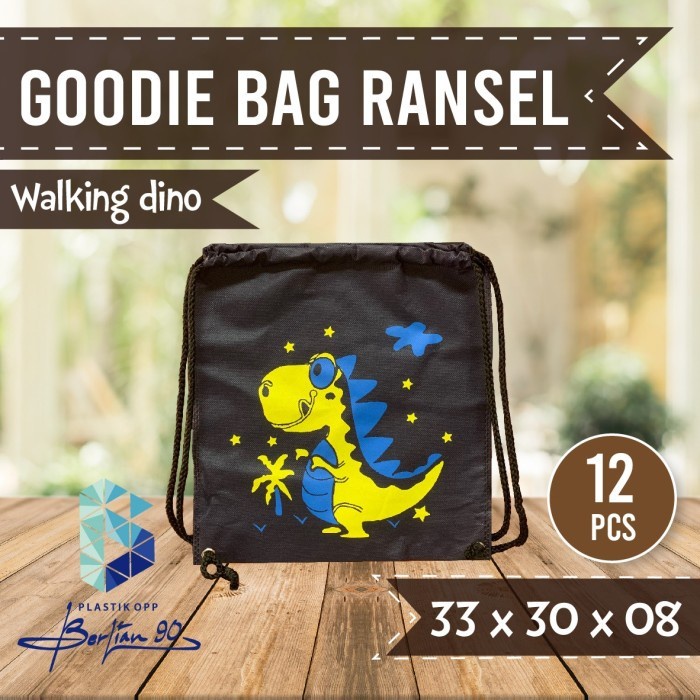 

Flashshow Goodie Bag Spunbond 33x30 Ransel Serut Animal Tas Souvenir Ulang Tahun
