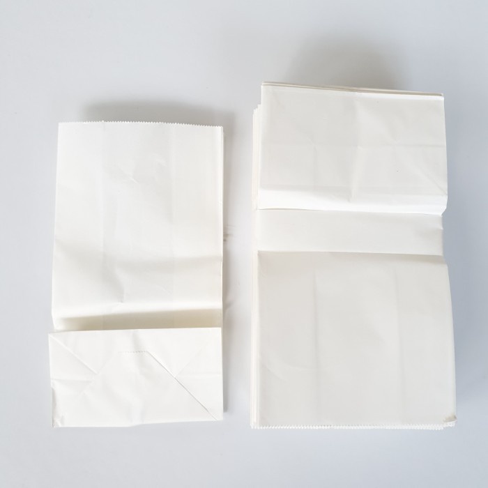 Flashshow Kantong Kertas Paper Bag Putih Food Grade Polos Paperbag SOS 40-W08