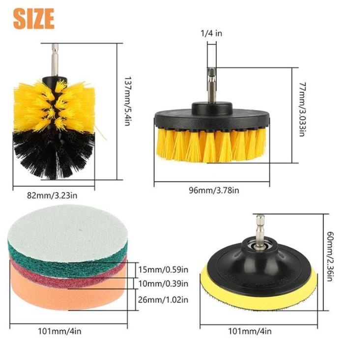 Sikat Bor Pembersih Karpet Kasur Sofa Wastafel Kepala Sikat Bor Mata Untuk Bor Sikat Pembersih