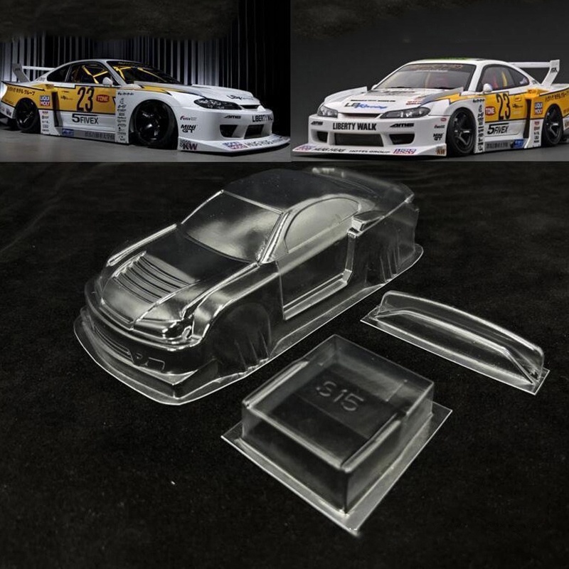 MCC PVC Car Shell Body Shell 98MM Wheelbase S15 for RC Car 1/28 TG SUPER DriftArt LSD DZ01 XRX