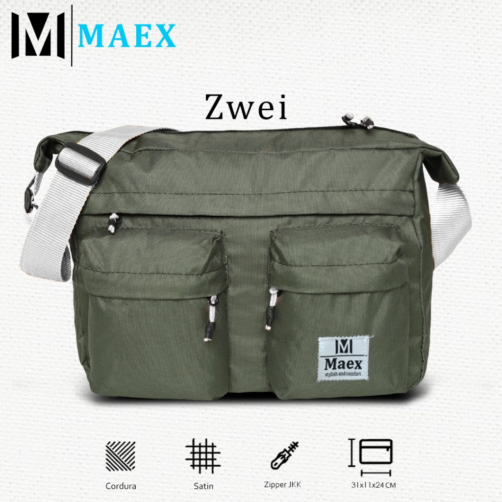 NEW Tas Selempang Maex Zwei Tas Selempang kerja Tas Selempang Pria Wanita Tas Selempang Besar Tas