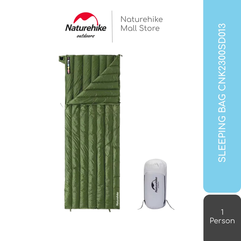 SLEEPING BAG DUCK DOWN CW295 ULTRALIGHT HIKING NATUREHIKE CNK2300SD013