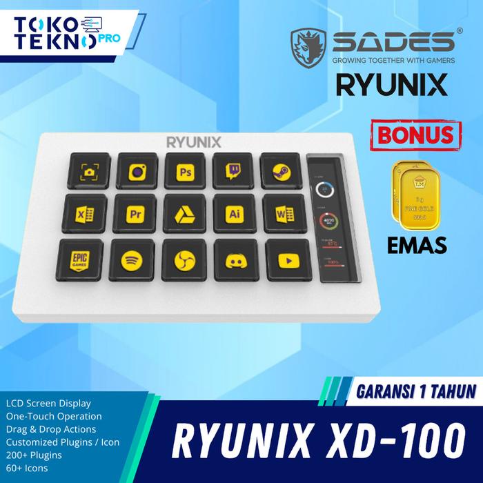 KODE A Sades Ryunix XD100 / XD-100 Stream Deck Control Pad