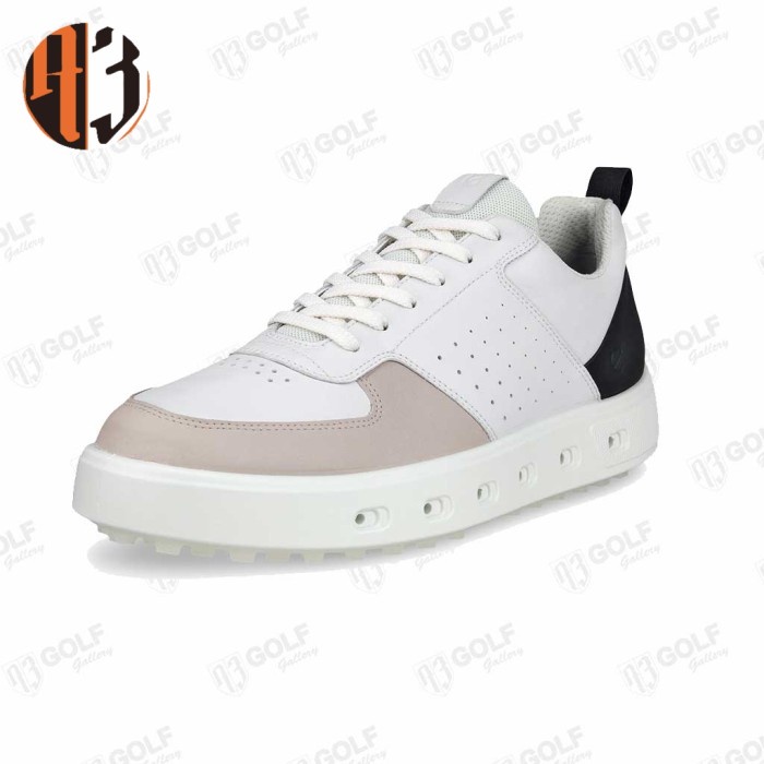 Ecco Aw24 Shoe Men Golf 1039 Street 720 White Black Gravel