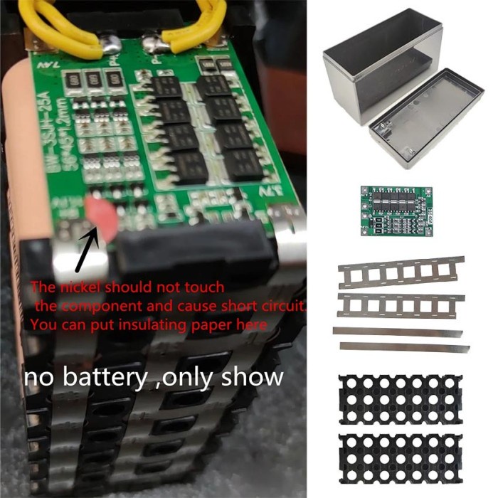 BOX AKI RAKITAN BATERAI LI-ION 18650 DIY 12V BMS 3S PLUS BATERAI KODE 1285