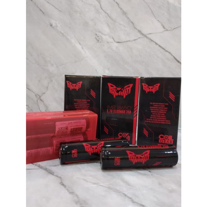 AUTHENTIC COILGEAR RED PANTHER 18650 3100MAH 35A BATRE VAPE VAPOR KODE 187