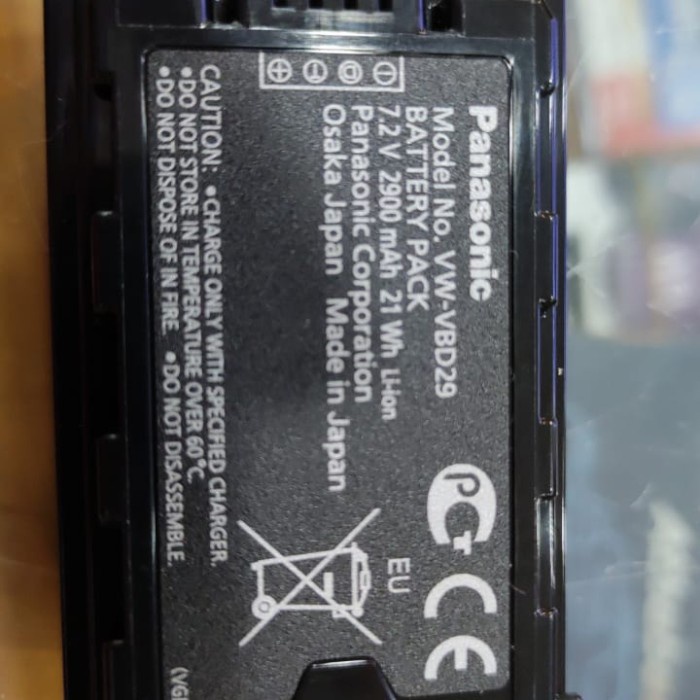 BATERAI PANASONIC VW-VBD29 FOR PANASONIC PV-100 ORIGINAL KODE 805