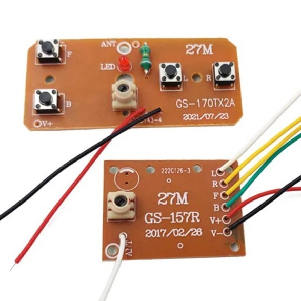 Module PCB Mainan RC Remot Kontrol Universal 27Mhz 4CH GS170TX GS157R