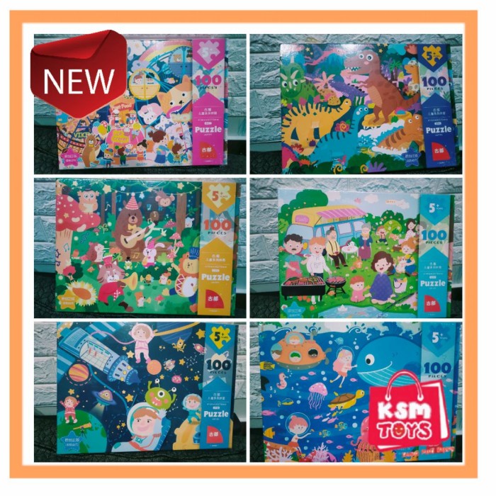 Mainan Edukasi Puzzle 100 pcs jigsaw