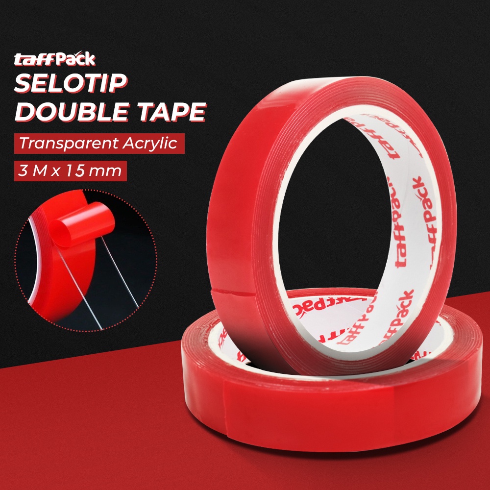 

TaffPACK Selotip Double Tape Transparent Acrylic 3M 15mm - HL878
