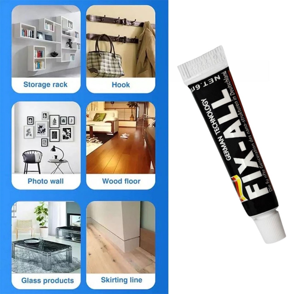 

FIX ALL Lem Perekat Serbaguna Super Kuat Strong Adhesive 6ml - H6