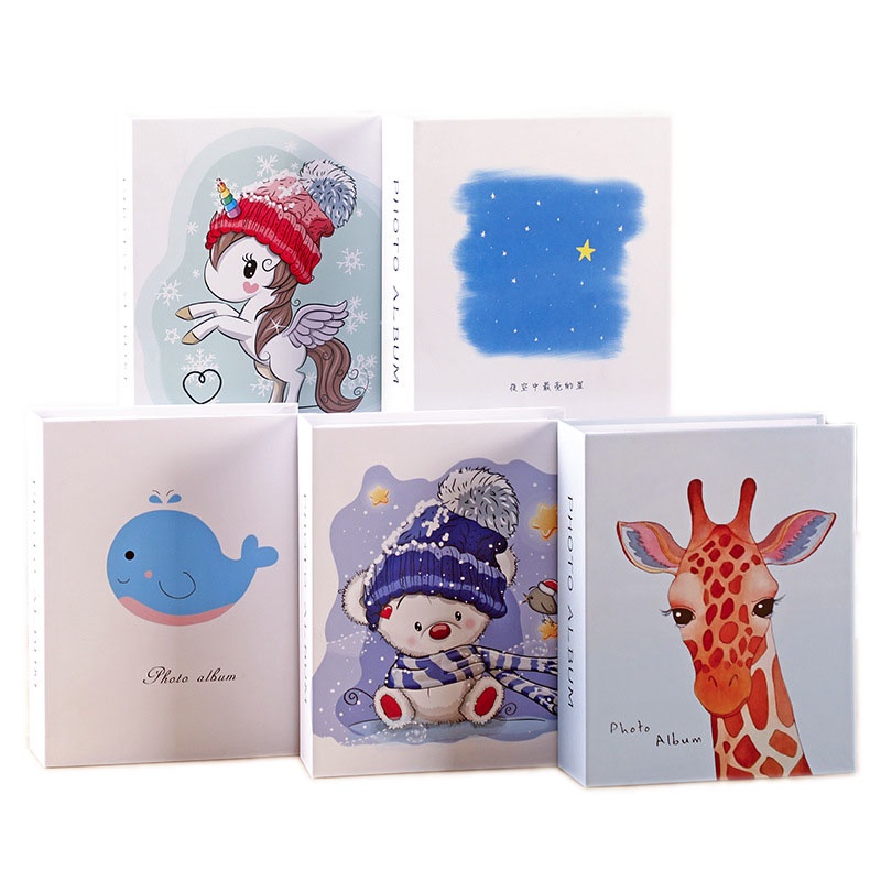 

7 Inch Cartoon Cute Christmas Snowman Series Photo Albums Creative 100 Sheets Children Memorial Book