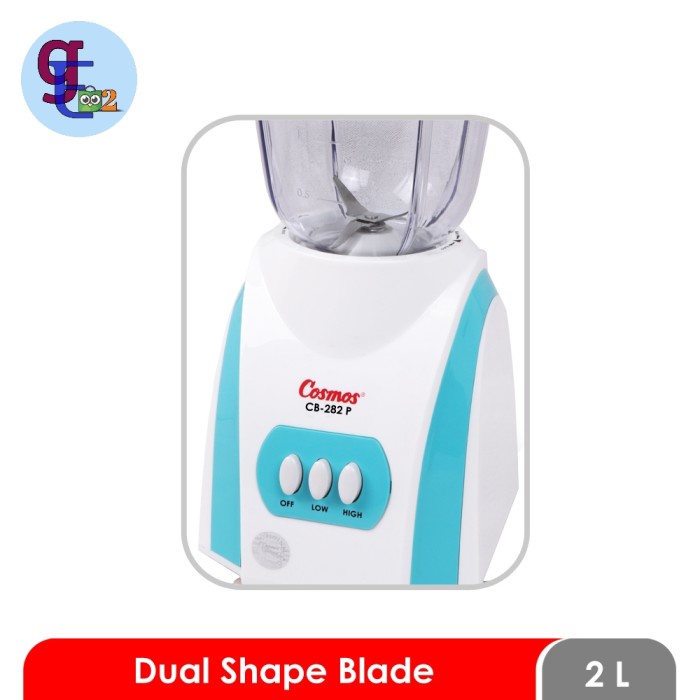 COSMOS BLENDER 282G 3IN1 GELAS KACA 2L/BLENDER COSMOS 3IN1 2LITER