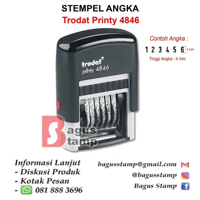 

Stempel Angka Trodat 4846 (Stempel 6 Digit / Digit 4 mm)