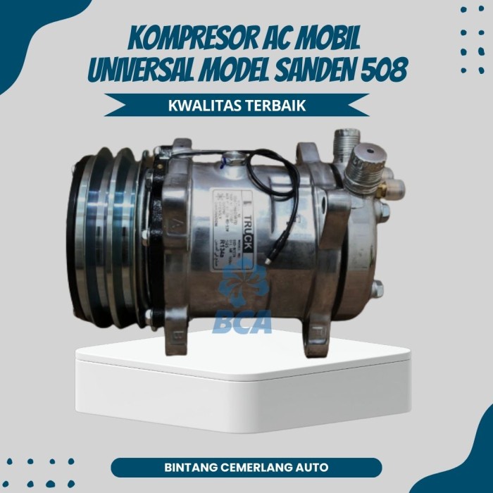 Kompresor Ac Mobil Sd508 Universal Model Sanden 508