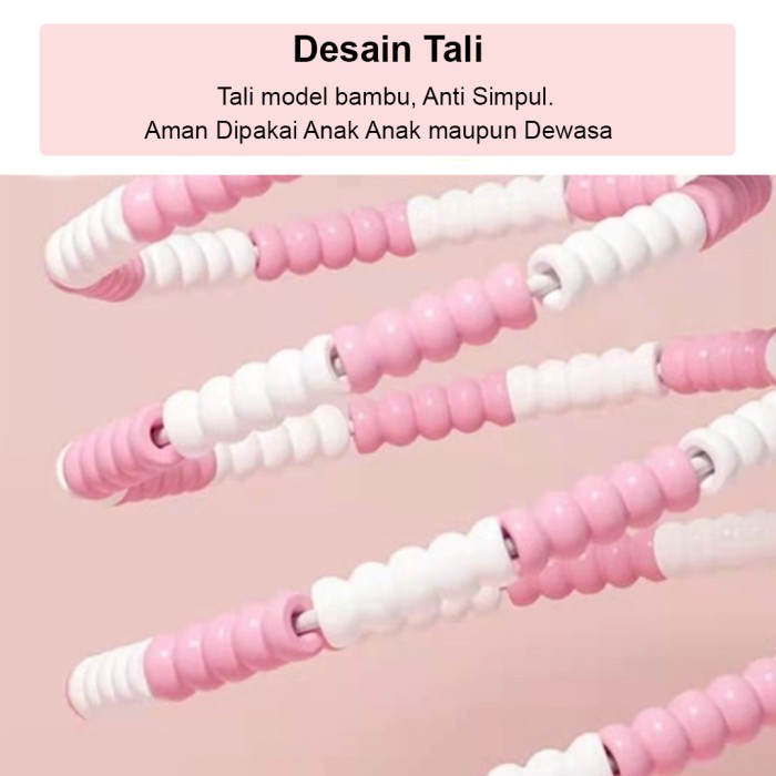 Lompat Tali Ipping Rope Olahraga Beaded Elevate Jump Rope Pp+Tpe