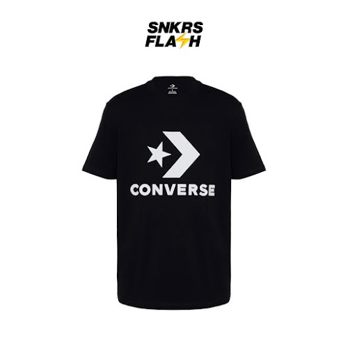 CONVERSE Star Chevron Tee Bla Black Kaos Lengan Pendek - MT3114001